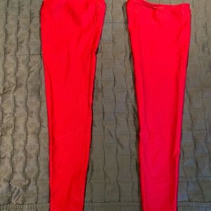 Red spandex leggings by skinfit